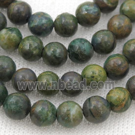 green African Chrysoprase Beads, round