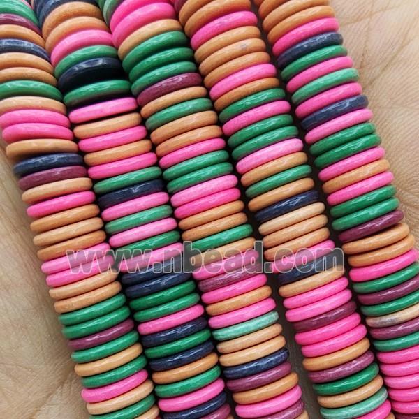 Oxidative Agate Heishi Spacer Beads Mix Color