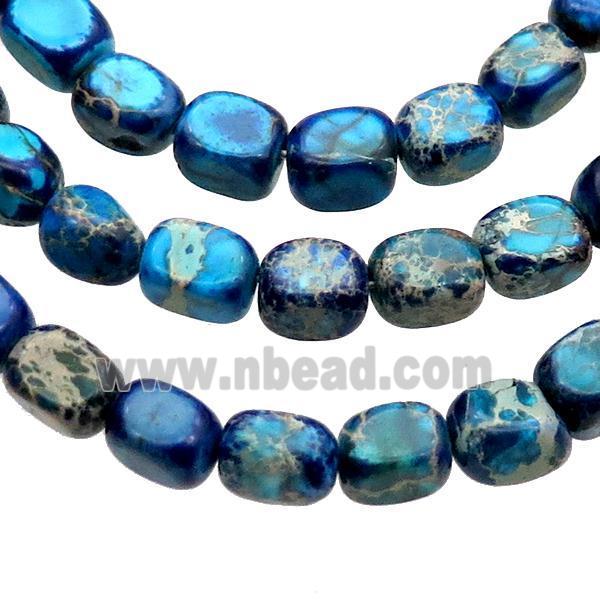 Blue Imperial Jasper Beads Freeform
