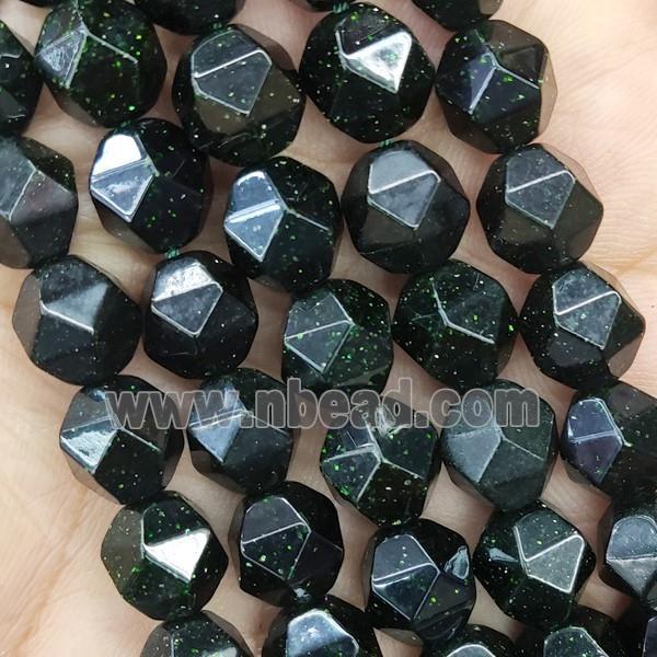 Green SandStone Beads Cut Round
