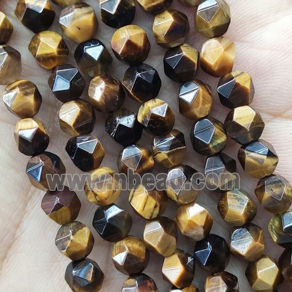 Natural Yellow Tiger Eye Stone Beads Cut Round