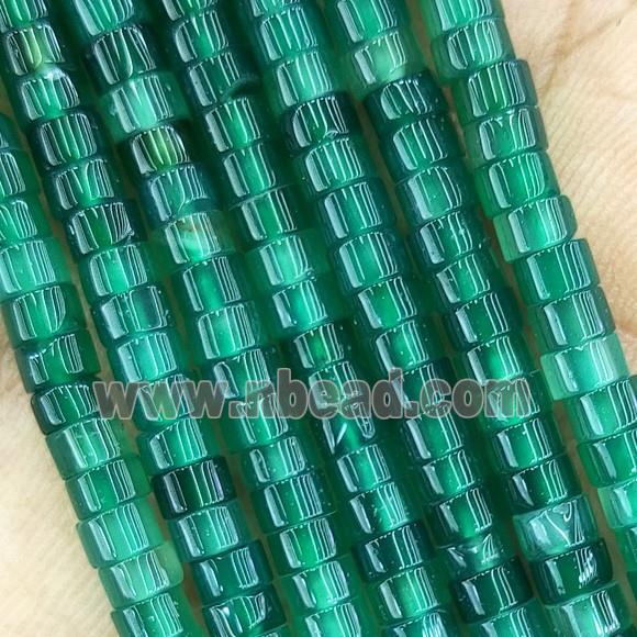 Tiny Green Agate Heishi Beads Dye