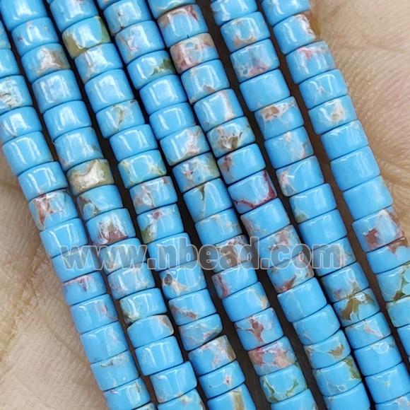 Blue Synthetic Turquoise Heishi Beads