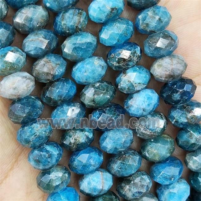 Blue Apatite Beads Faceted Rondelle