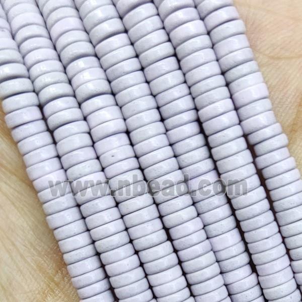 Lt.lavender Oxidative Agate Heishi Beads