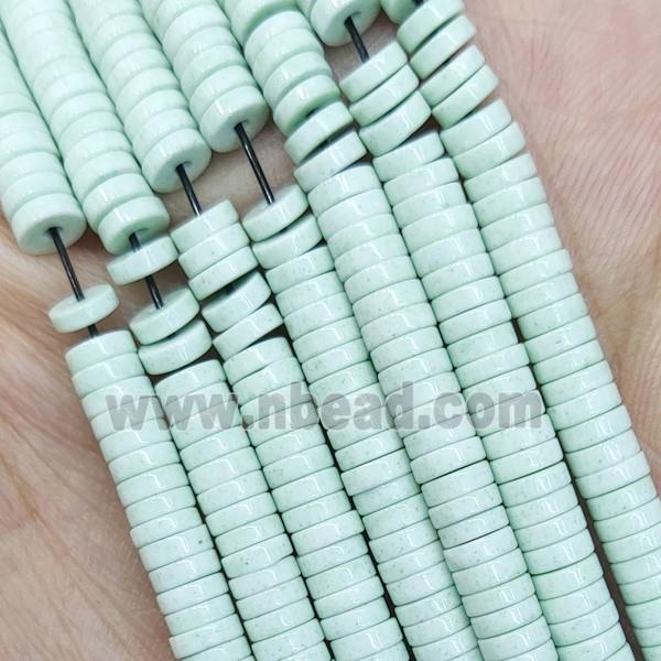 Ltgreen Oxidative Agate Heishi Beads