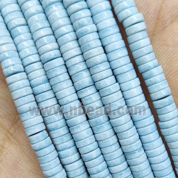 Blue Oxidative Agate Heishi Beads