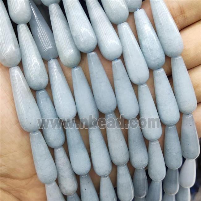 Blue Aquamarine Teardrop Beads Dye