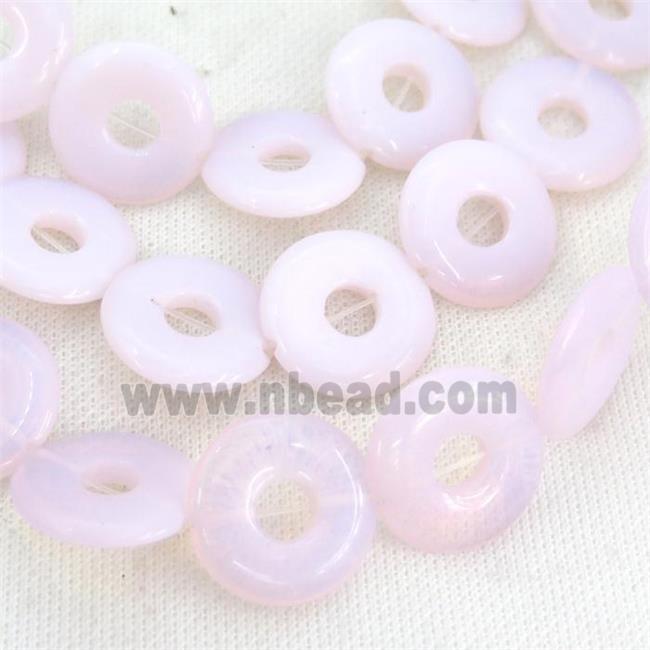 Pink Opalite Donut Beads