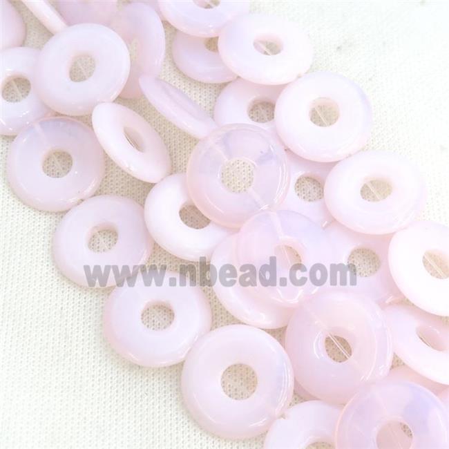 Pink Opalite Donut Beads
