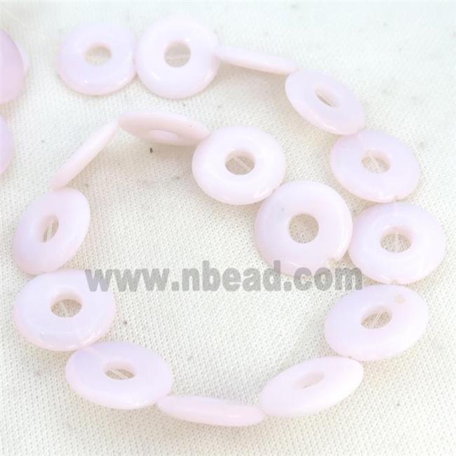Pink Opalite Donut Beads