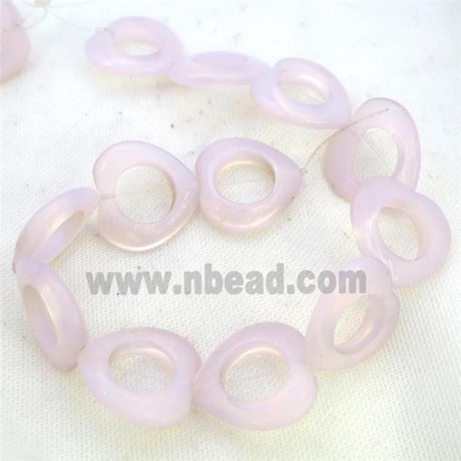 Pink Opalite Heart Beads