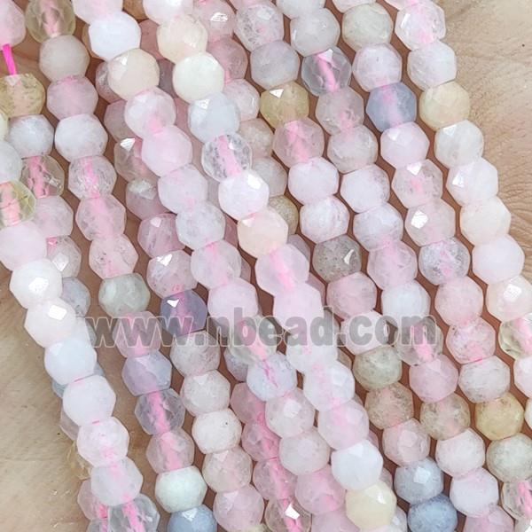 Natural Pink Morganite Beads Faceted Rondelle