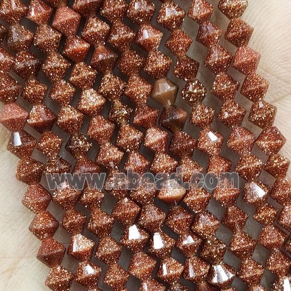 Gold Sandstone Beads Bicone