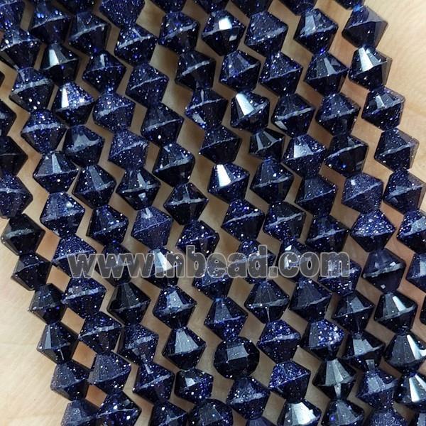 Blue Sandstone Beads Bicone