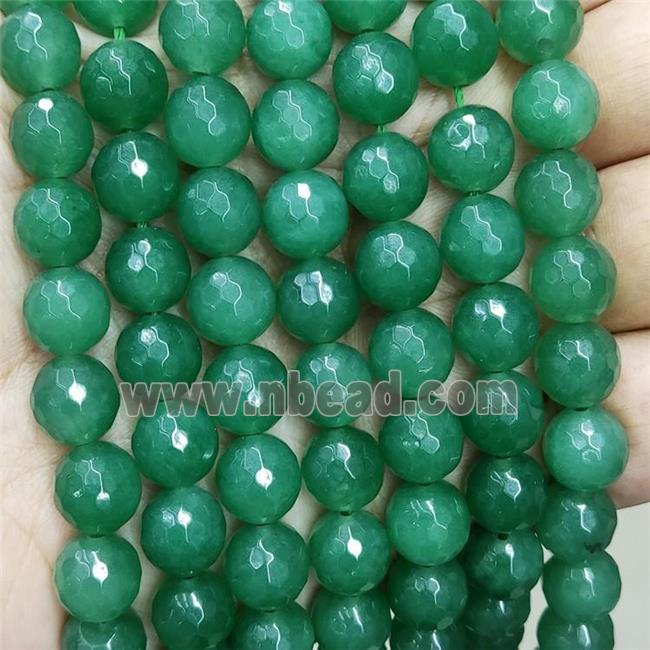 Green Aventurine Beads Faceted Round