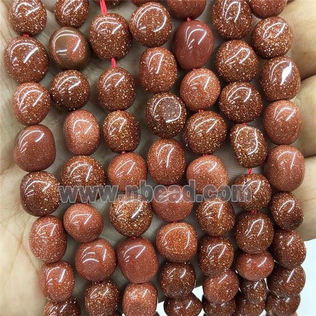 Natural Gold Sandstone Chips Beads Freeform Polished
