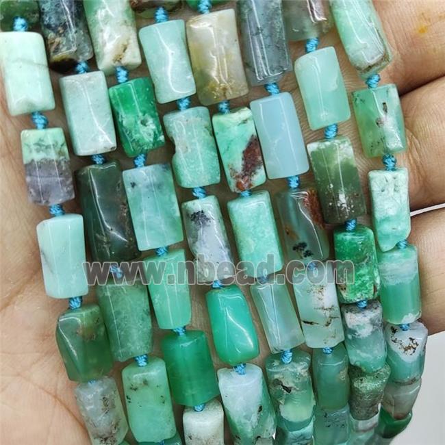Natural Australian Chrysoprase Beads Green Tube