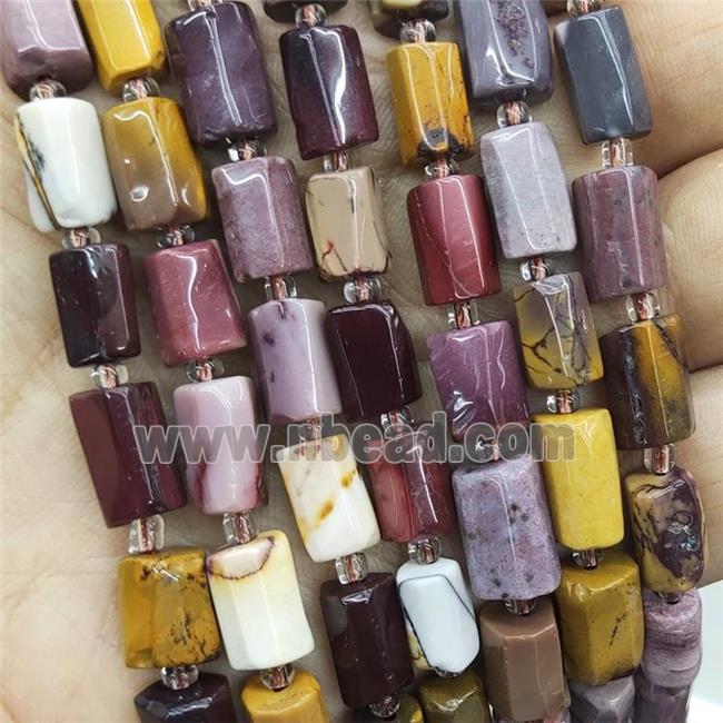Natural Mookaite Beads Multicolor Tube