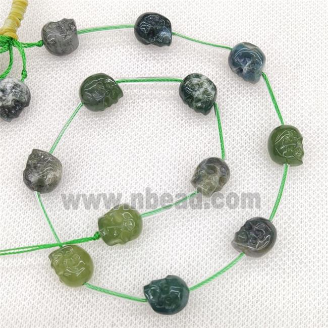 Natural Indian Agate Skull Beads Carved