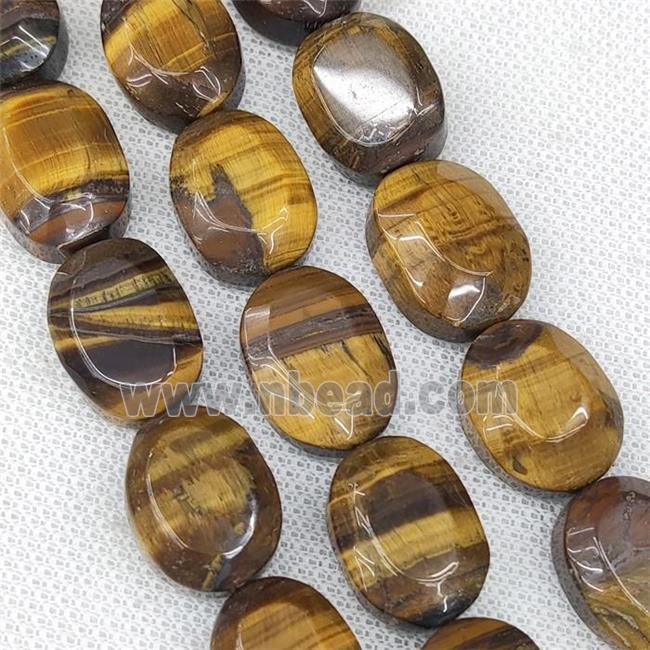 Natural Tiger Eye Stone Oval Beads