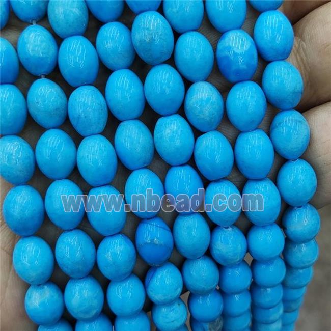 Howlite Turquoise Rice Beads Blue Dye