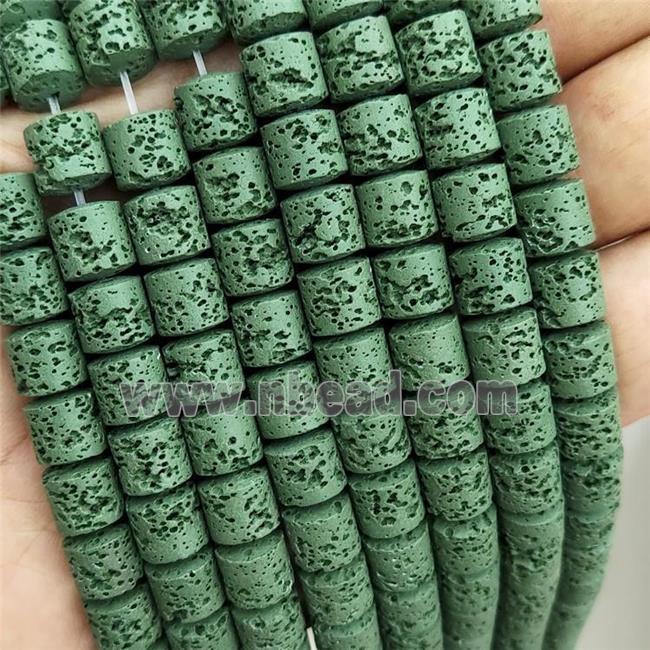 Rock Lava Column Beads Green Dye