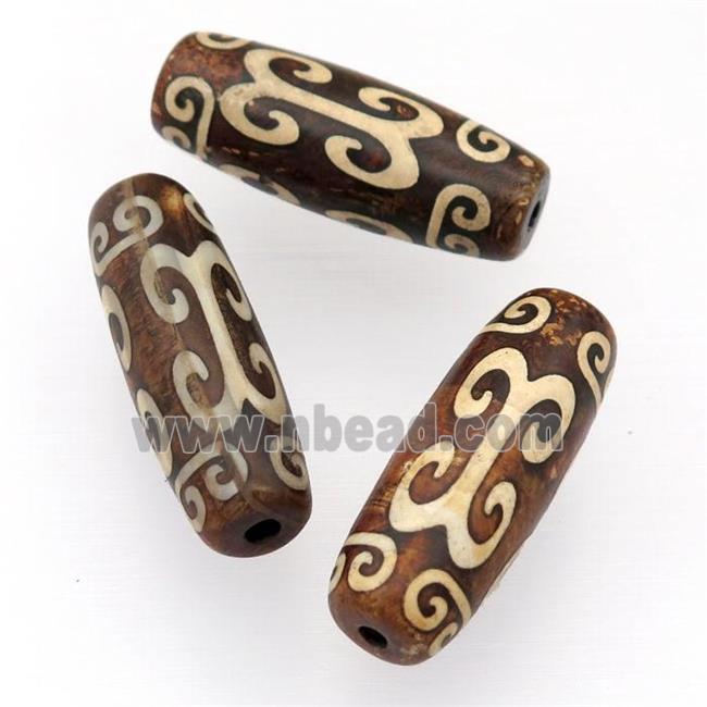 tibetan DZi Agate barrel beads