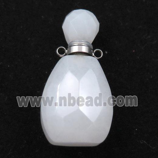 white Jasper perfume bottle pendant