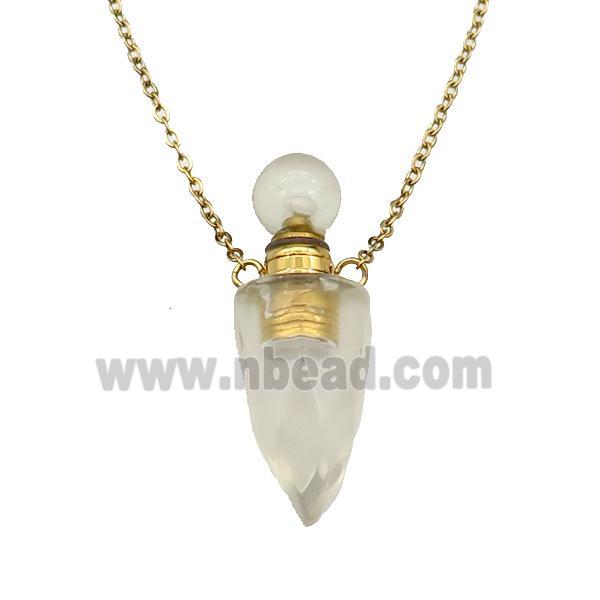 Lemon Quartz perfume bottle Necklace