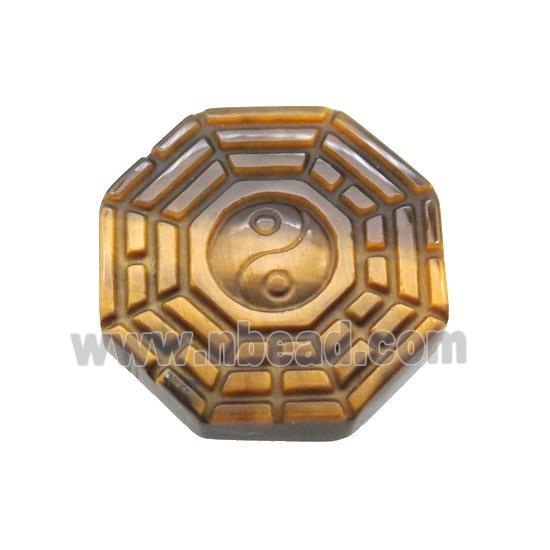 Natural Tiger Eye Stone Taichi Pendant Taiji