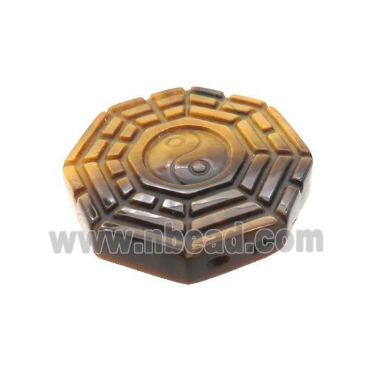 Natural Tiger Eye Stone Taichi Pendant Taiji