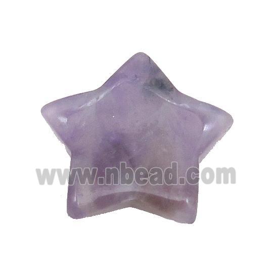 Purple Amehtyst Star Pendant Undrilled