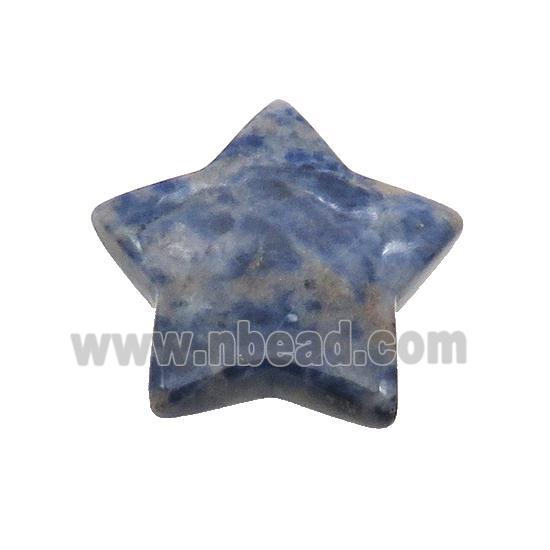 Blue Dalmatian Jasper Star Pendant Undrilled