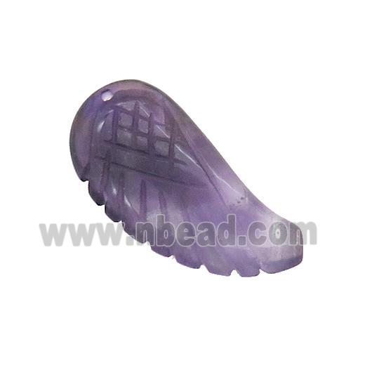 Natural Amethyst Angel Wings Pendant