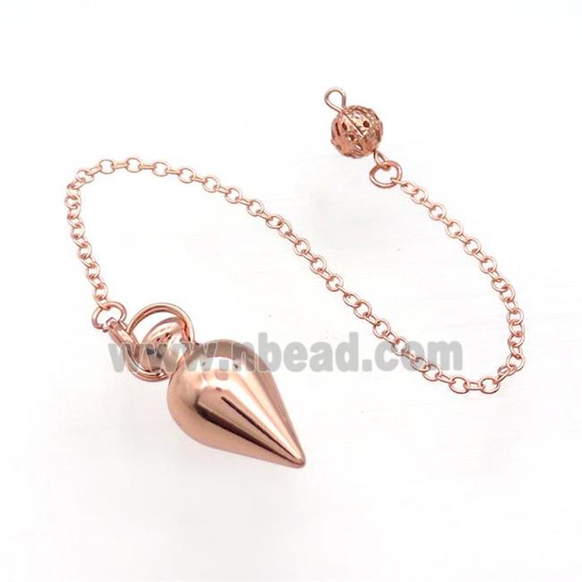 Alloy Pendulum Pendant With Chain Rose Gold