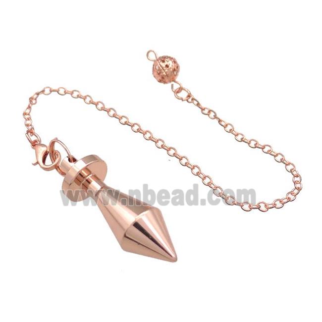 Alloy Pendulum Pendant With Chain Rose Gold
