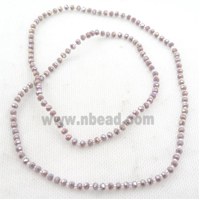 purple Jadeite Glass Beads, faceted rondelle