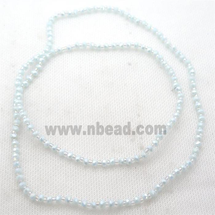 Jadeite Glass Beads, faceted rondelle