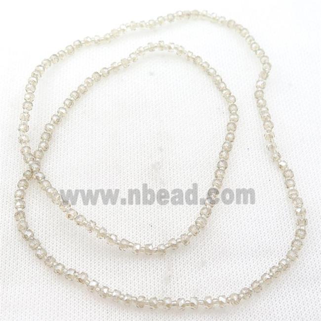 champagne Crystal Glass Beads, faceted rondelle