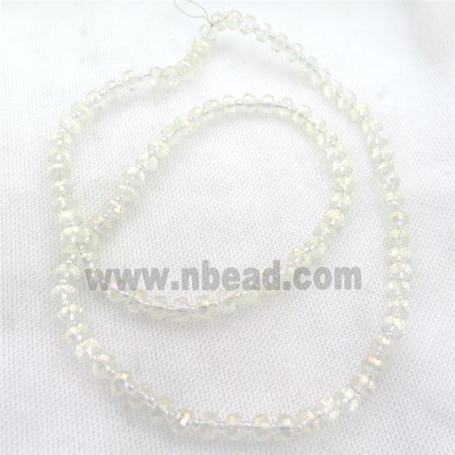 Crystal Glass beads, faceted rondelle