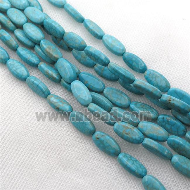 Magnesite Turquoise beads, oval