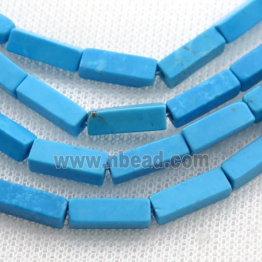 blue Magnesite Turquoise cuboid beads
