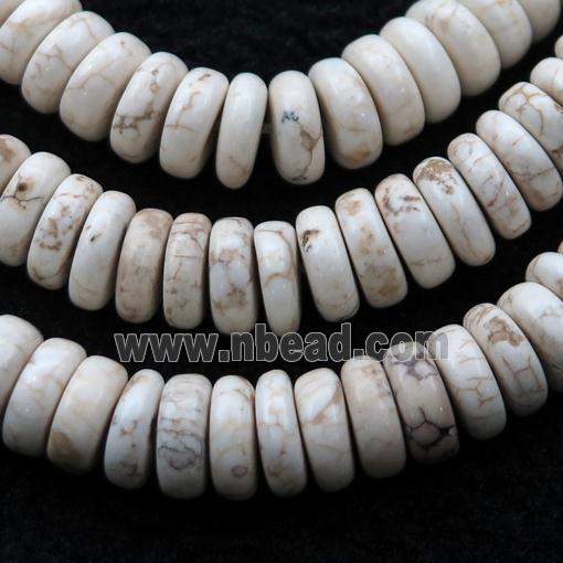 white Magnesite Turquoise heishi beads