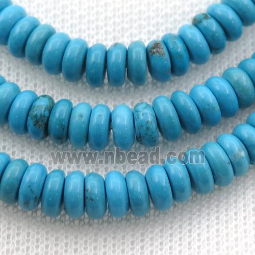 Magnesite Turquoise rondelle beads