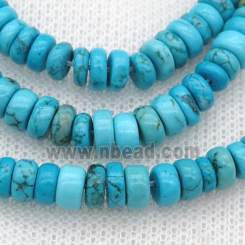 blue Magnesite Turquoise heishi spacer beads