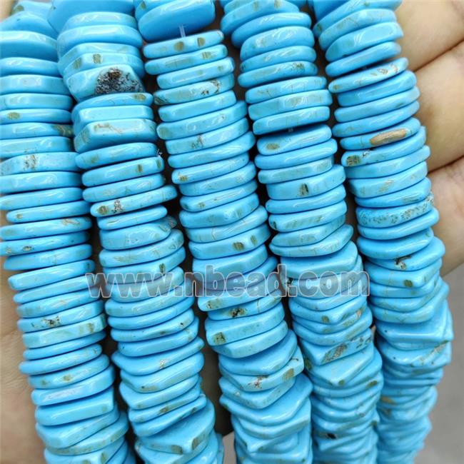 Natural Howlite Turquoise Heishi Spacer Beads Blue Dye