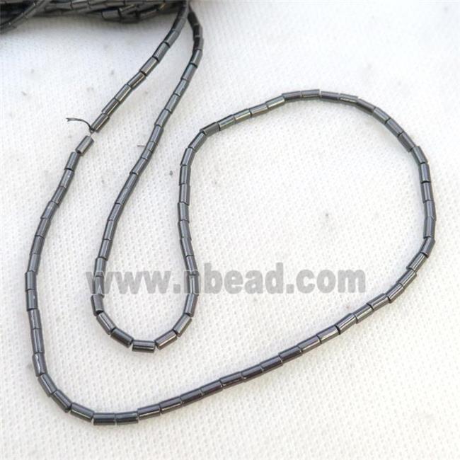 Black Hematite Tube Beads
