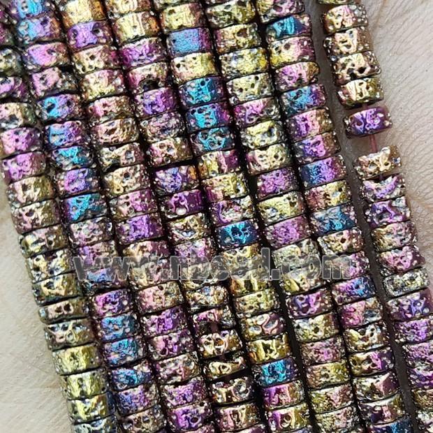 Hematite Heishi Beads Multicolor Electroplated