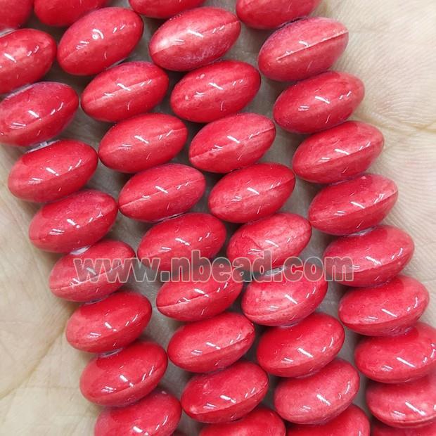 Red Lampwork Glass Bicone Beads
